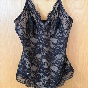 Popilush Black Shapewear Firm Control Smoothing Full Lace Bodysuit Sz. XXL